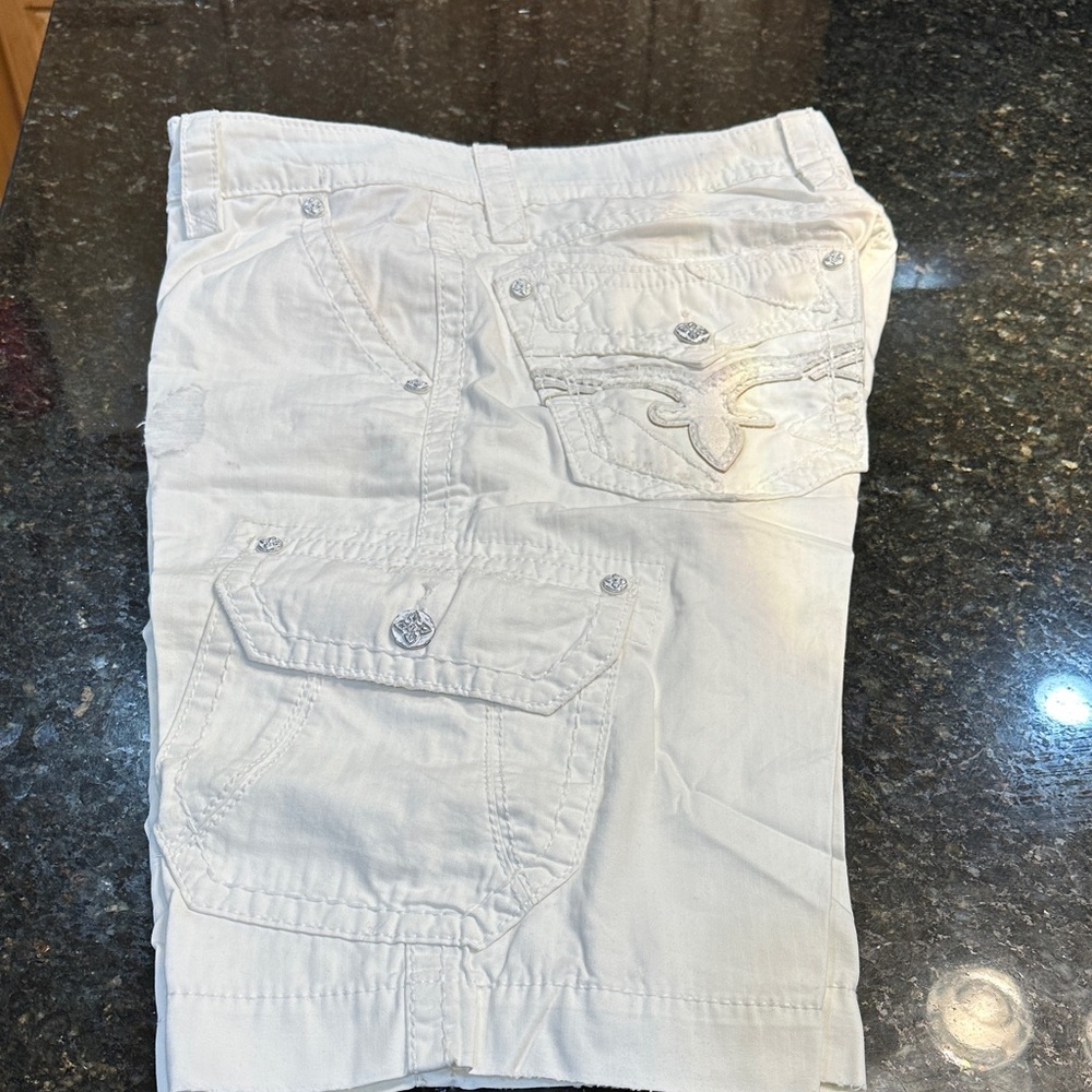 Rock Revival White Men Shorts